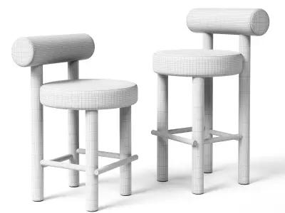 Noom Counter Bar Chair Gropius Free 3D model