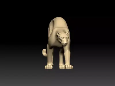 Leopard Sculpture 3D model