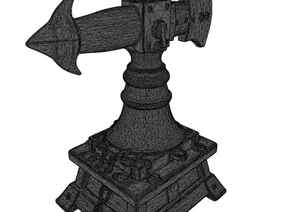 Medieval Siege Ballista Weapon 3D model
