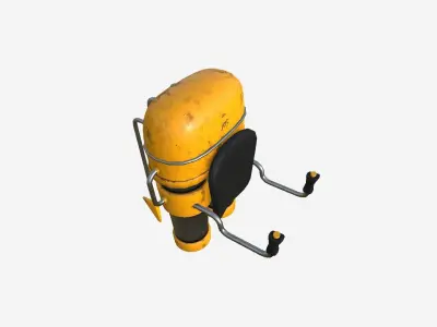 Jetpack C03 Yellow - SciFi Character Design Low-poly 3D model