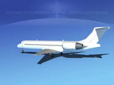 Boeing 717-200 Unmarked 4 3D model