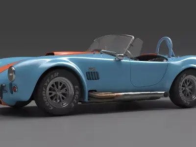 Shelby Cobra 1965 Rigged 3D model