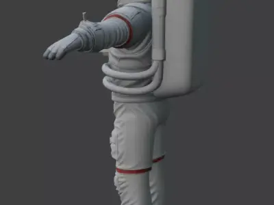 Realistic Astronaut Space Suit 3D model 8