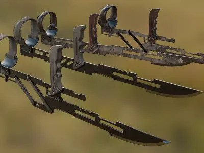Arm Blades Low-poly 3D model