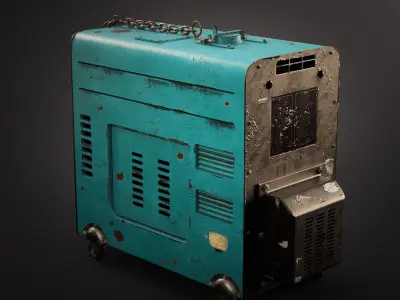 3D diesel machine 3D model