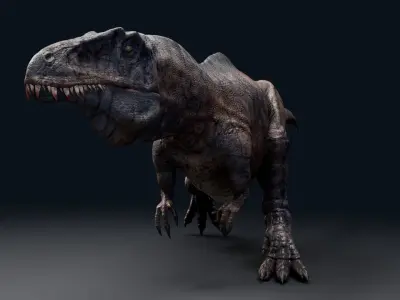 Dinosaur Acrocanthosaurus  Real Dinosaurs Series Low-poly 3D model