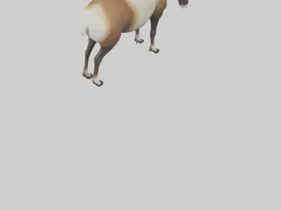 Mouflon sheep grazing model Low-poly 3D model