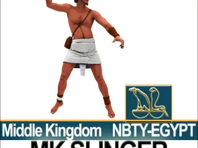 Ancient Egypt Soldier Props Slinger Poser Daz 3D model