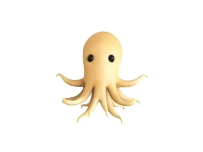 Cartoon Octopus v004 3D model