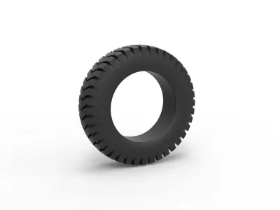 Semi truck tire 4 Scale 1 to 25 3D print model
