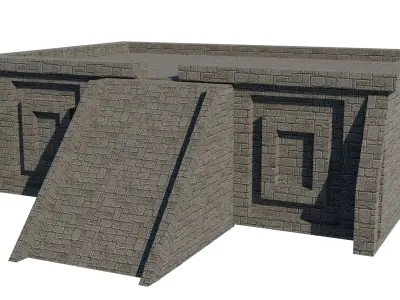 Mayan Temple Low-poly 3D model