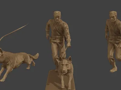 Czechoslovak communist Police K9 003 3D print model