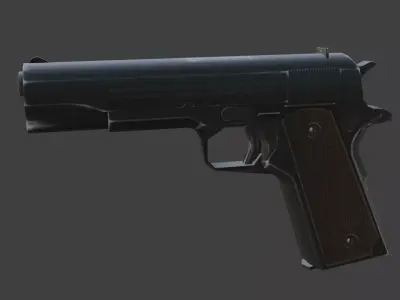 colt 45 1911 weapon Low-poly 3D model