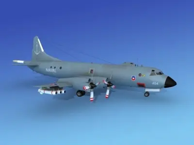 Lockheed P-3 Orion Chile 3D model