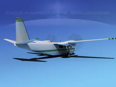 Rockwell Turbo Commander 690 V17 3D model