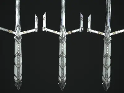 Fantazy Sword Melee Weapon Low-poly 3D model