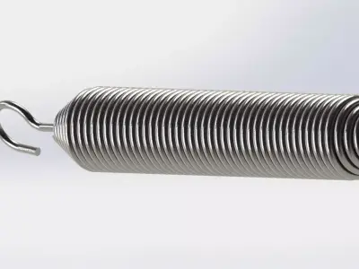 Spring with Swivel Hook 3D model