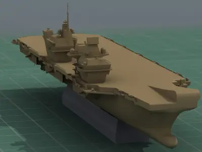 HMS Prince of Wales Aircraft Carrier 3D Print STL Model 3D print model