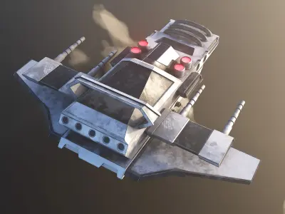 Fighter Aircraft Low-poly 3D model