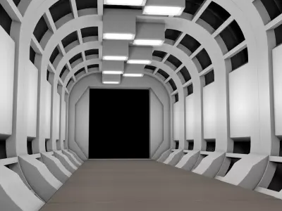 Sci Fi Corridor Tunnel 3D model purchase