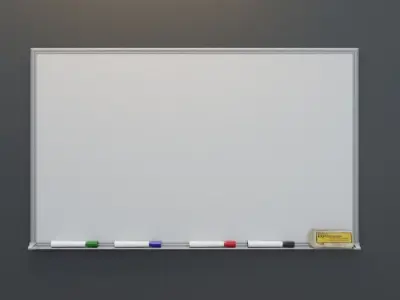 Whiteboard for Office or Classroom 3D model