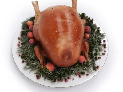 Thanksgiving Turkey HQ 3D model