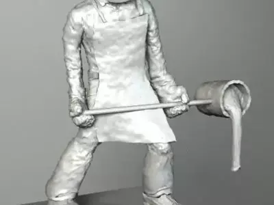 FOUNDRY man with shovel 3D model