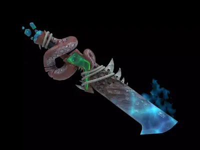 Fisherman Sword Low-poly 3D model