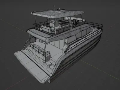 3D power catamaran FOUNTAINE PAJOT MY 6 3D model