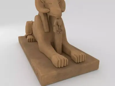 Sphinx Ram ruin 3D model