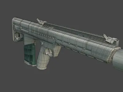 RN227 Probable New Service Rifle Of US Army Low-poly 3D model