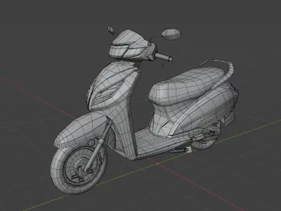 Activa Bike Model Low-poly 3D model
