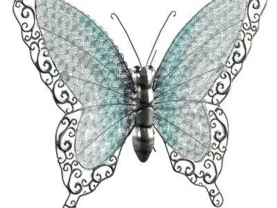 3D Model Styled Butterfly Wall Decor 3D model