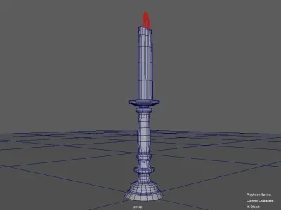 candle Free 3D model 3
