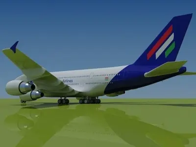 Hungaria Airlines Airbus 3D model