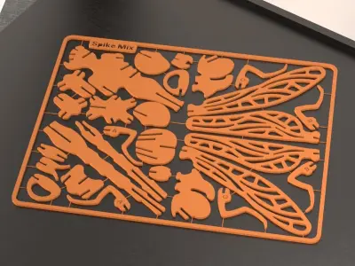 Dragonfly kit card 3D puzzle 3D print model