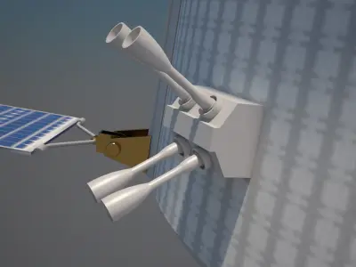 NASAs Orion space craft animated 3D model