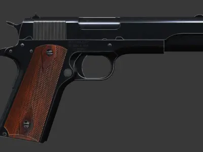 Colt 1911 - Game mesh Low-poly 3D model