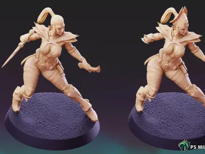 Dark Space Elves - Witches - Pose 3 3D print model