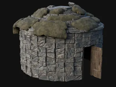 VIKING NORSE TURF HOUSES HUTS COTTAGES MEDIEVAL COLLECTION AAA Low-poly 3D model