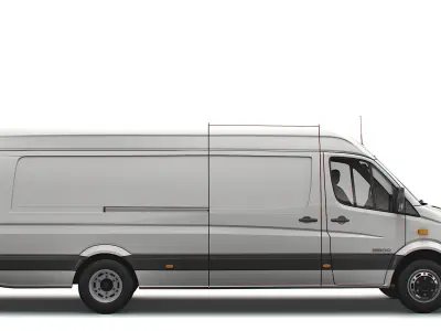 Mercedes Benz Sprinter Van L4H2 2008 3D model