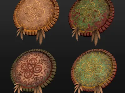 Aztec Weapon Pack Low-poly 3D model