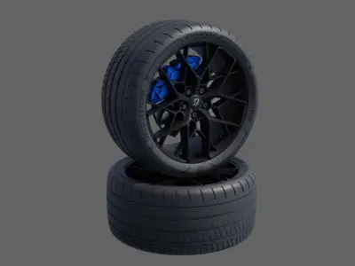 3d Wheel Model of Bridgestone Potenza Race Low-poly 3D model