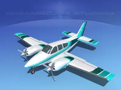 Beechcraft B55 Baron V13 3D model