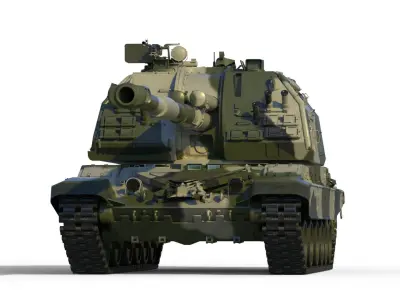 Msta-S 2S19 Self-propelled howitzer 3D model