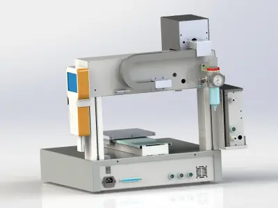 Desk type glue machine 3D model