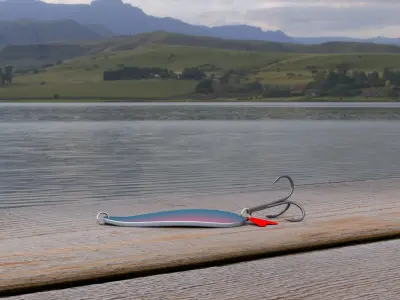 Fishing spoon swing bait 3D model