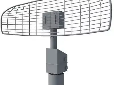 Radar 5 metal pole with mesh 3D model