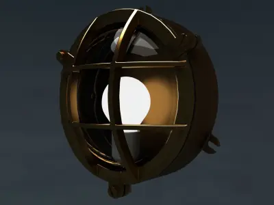 old ship lamp  3D model