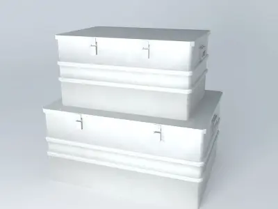 Metal boxes 3D model